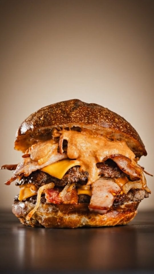 Hamburguesa doble con cheddar de Autoria